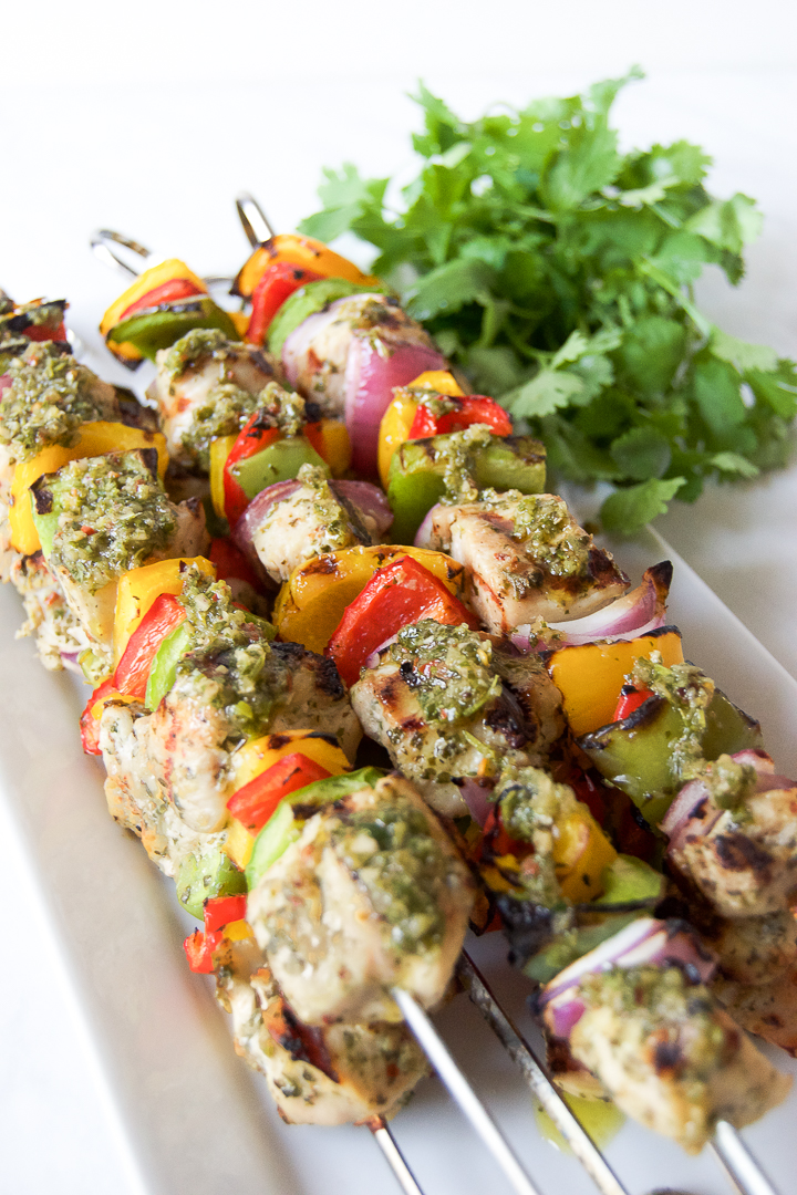 Fresh Herb Chimichurri Chicken Skewers: A Summer Garden Delight